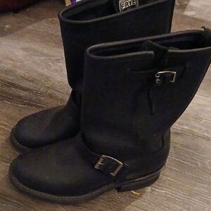 Frye Black Moto Boots for Women